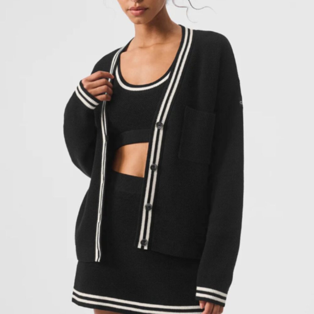Alo Yoga Tennis Club Sweater Knit Cardigan